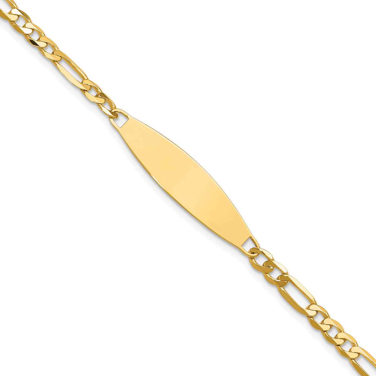 14k 3.0mm Figaro ID Bracelet-LID112-7