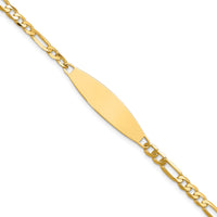 14k 3.0mm Figaro ID Bracelet-LID112-7