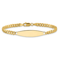 14k Flat Curb Link ID Bracelet-LID113-7