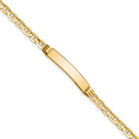 14K Anchor Link ID Bracelet-LID60-8