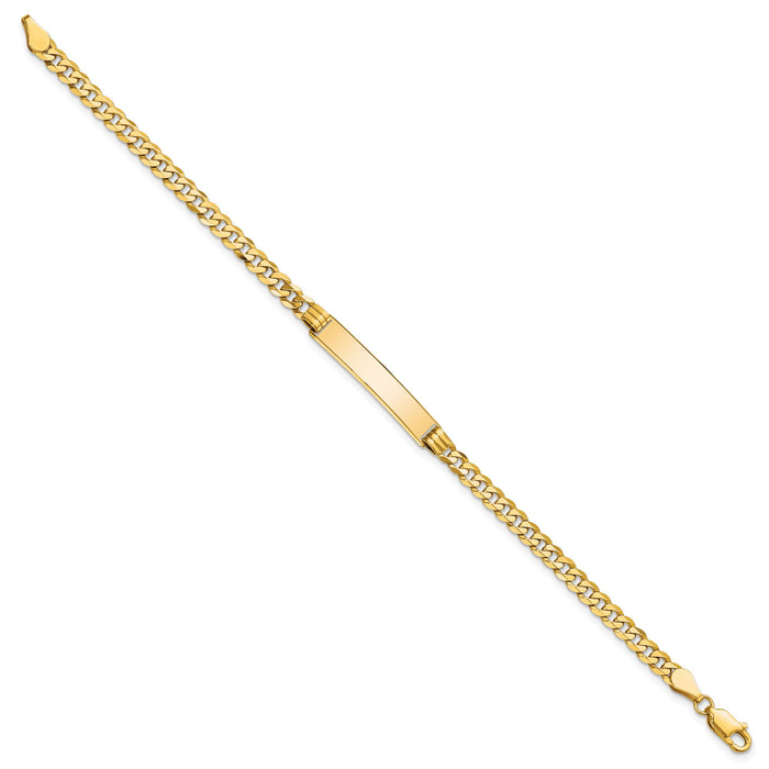 14K Curb Link ID Bracelet-LID61-7