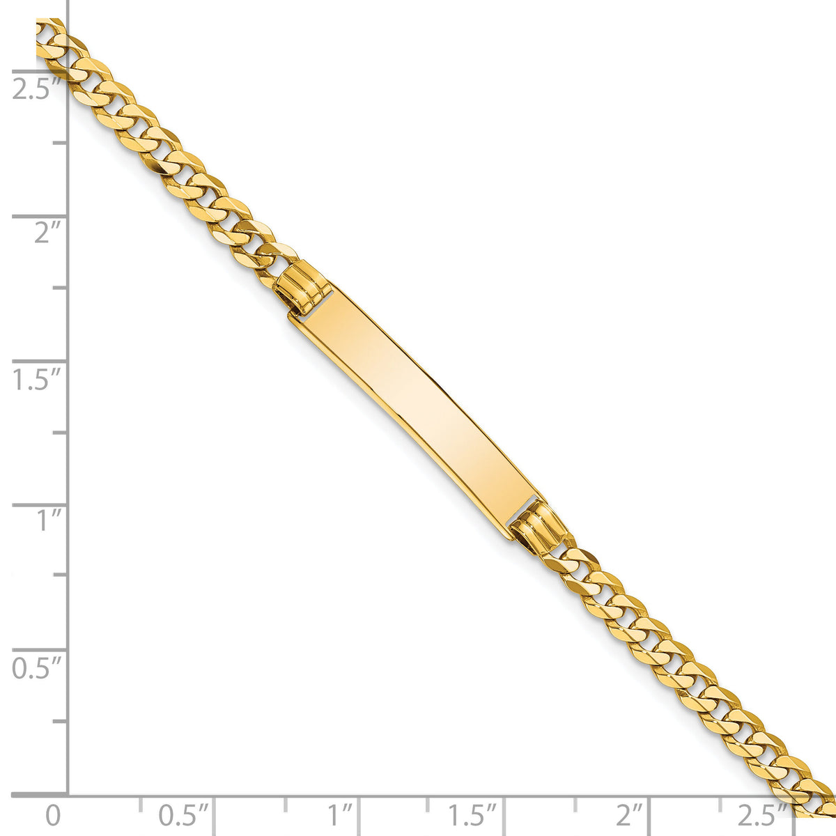 14K Curb Link ID Bracelet-LID61-8