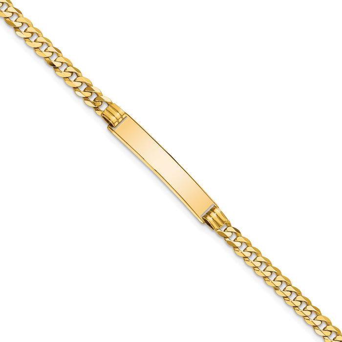 14K Curb Link ID Bracelet-LID61-7