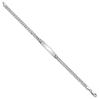 14k WG Flat Curb Link ID Bracelet-LID61W-8