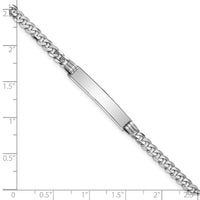 14k WG Flat Curb Link ID Bracelet-LID61W-7