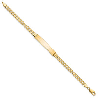 14K Curb Link ID Bracelet-LID62-7