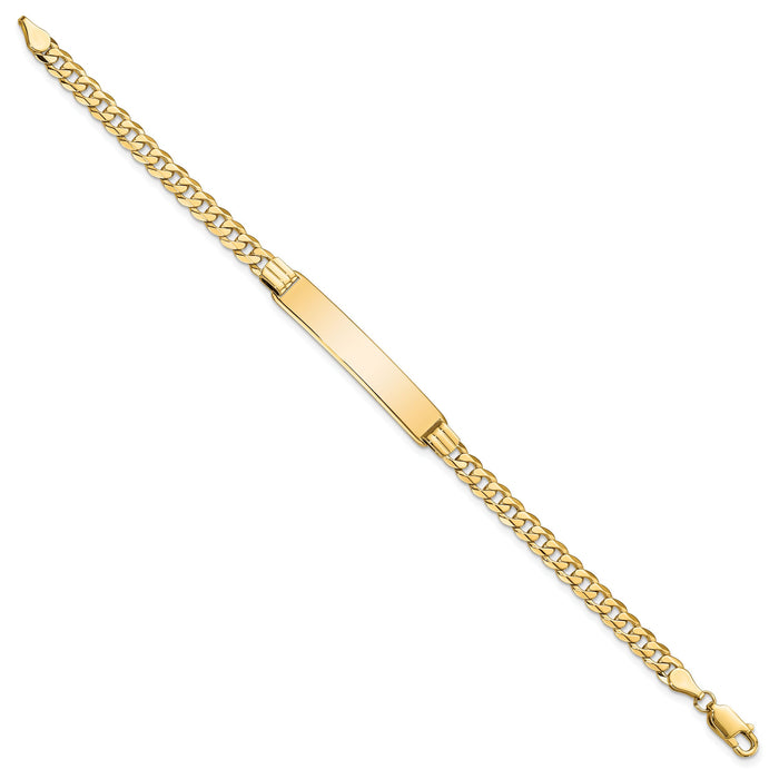 14K Curb Link ID Bracelet-LID62-7