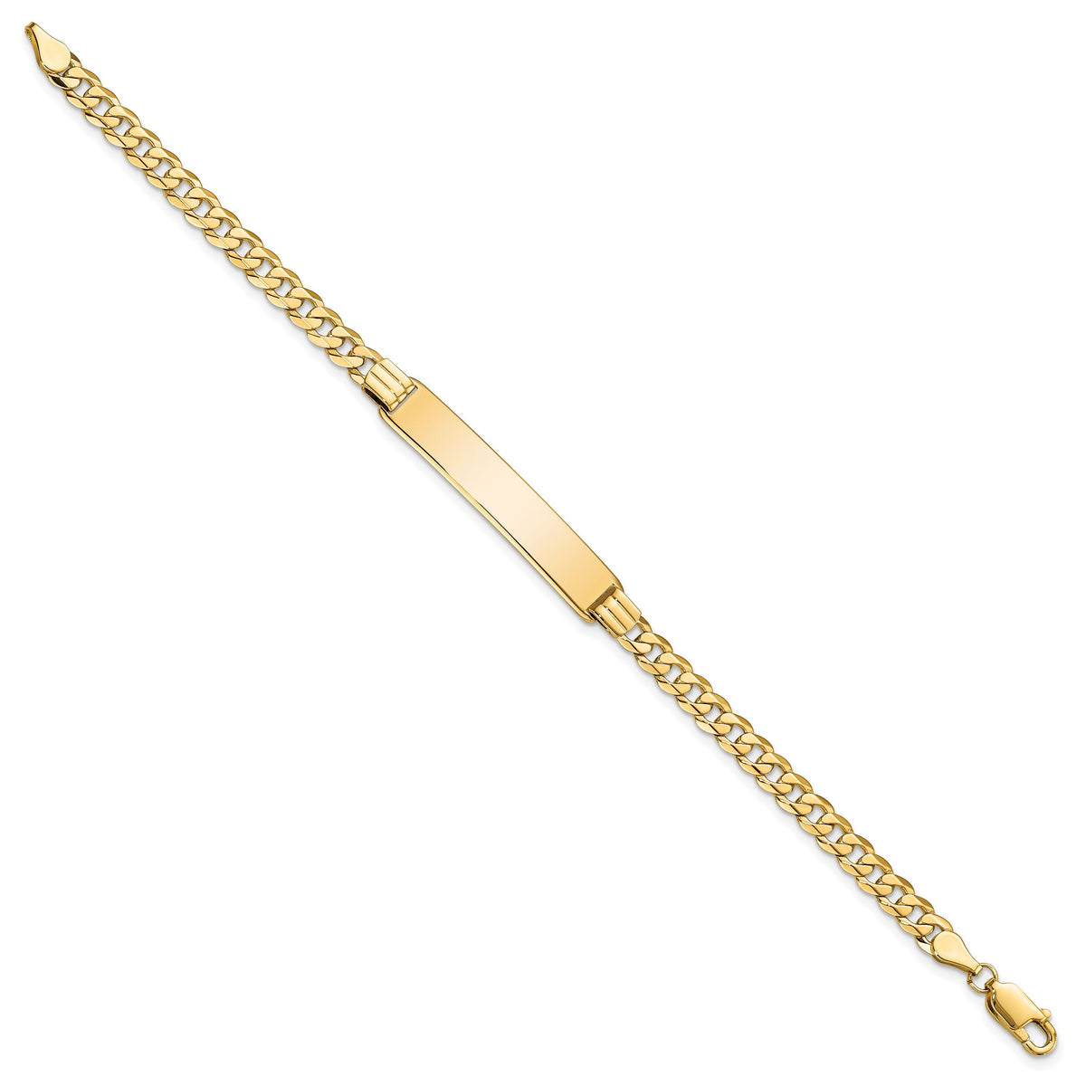 14K Curb Link ID Bracelet-LID62-8