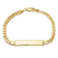14K Curb Link ID Bracelet-LID62-7