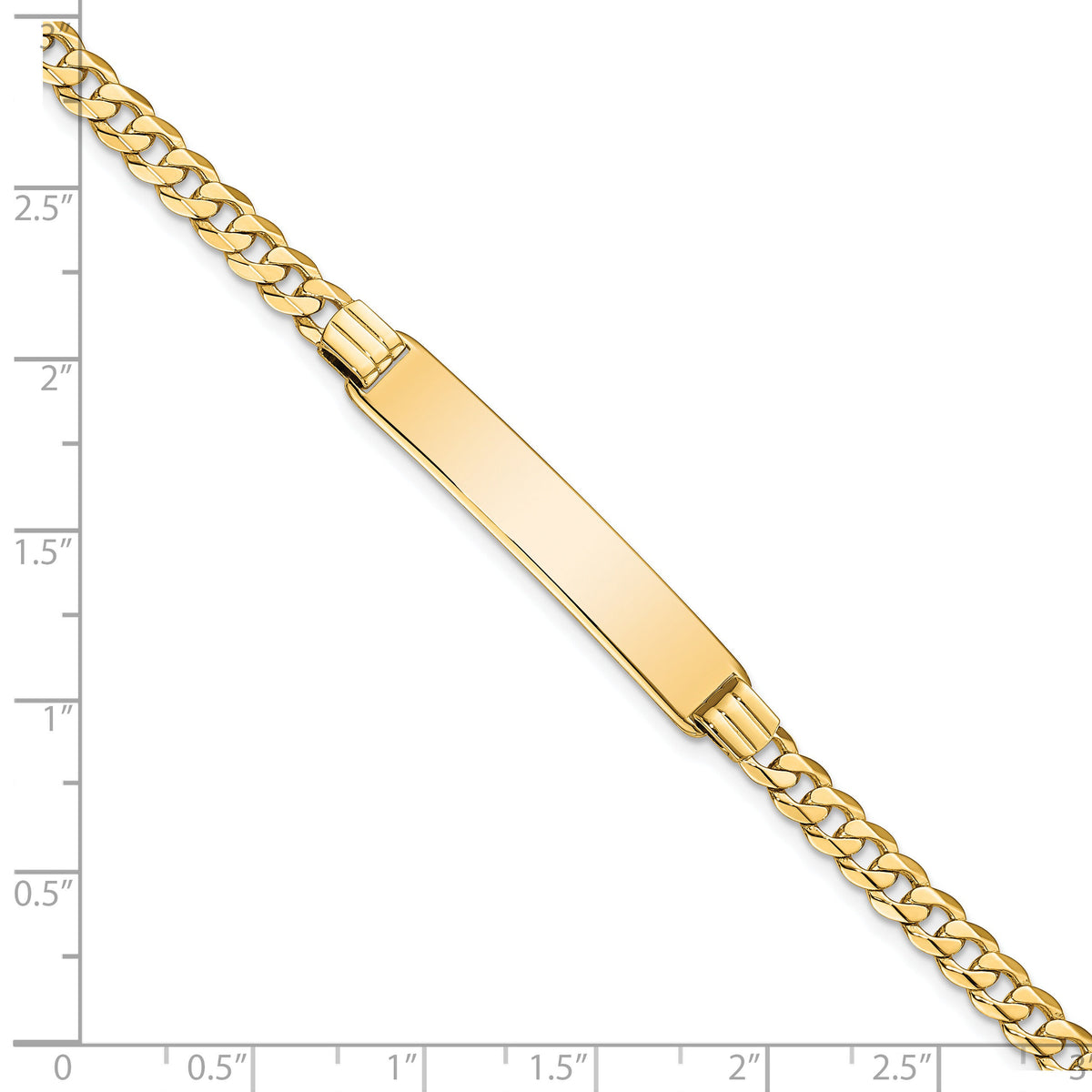 14K Curb Link ID Bracelet-LID62-8