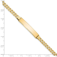 14K Curb Link ID Bracelet-LID62-8
