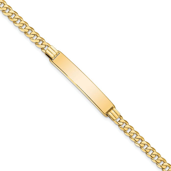 14K Curb Link ID Bracelet-LID62-7