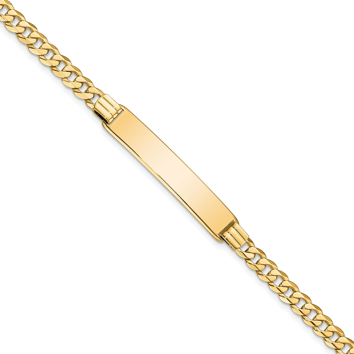 14K Curb Link ID Bracelet-LID62-8