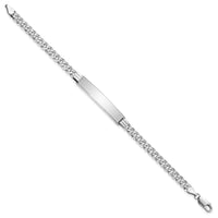 14k WG Flat Curb Link ID Bracelet-LID62W-7