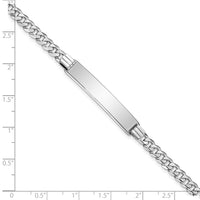 14k WG Flat Curb Link ID Bracelet-LID62W-7