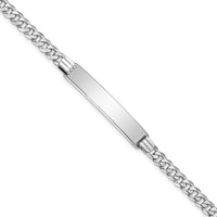 14k WG Flat Curb Link ID Bracelet-LID62W-7