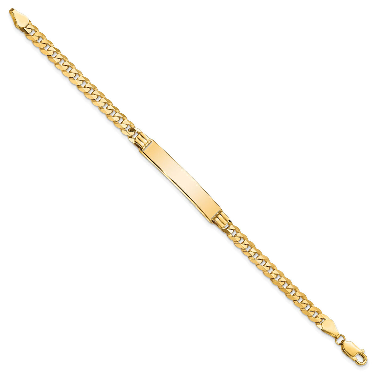 14K Curb Link ID Bracelet-LID63-7