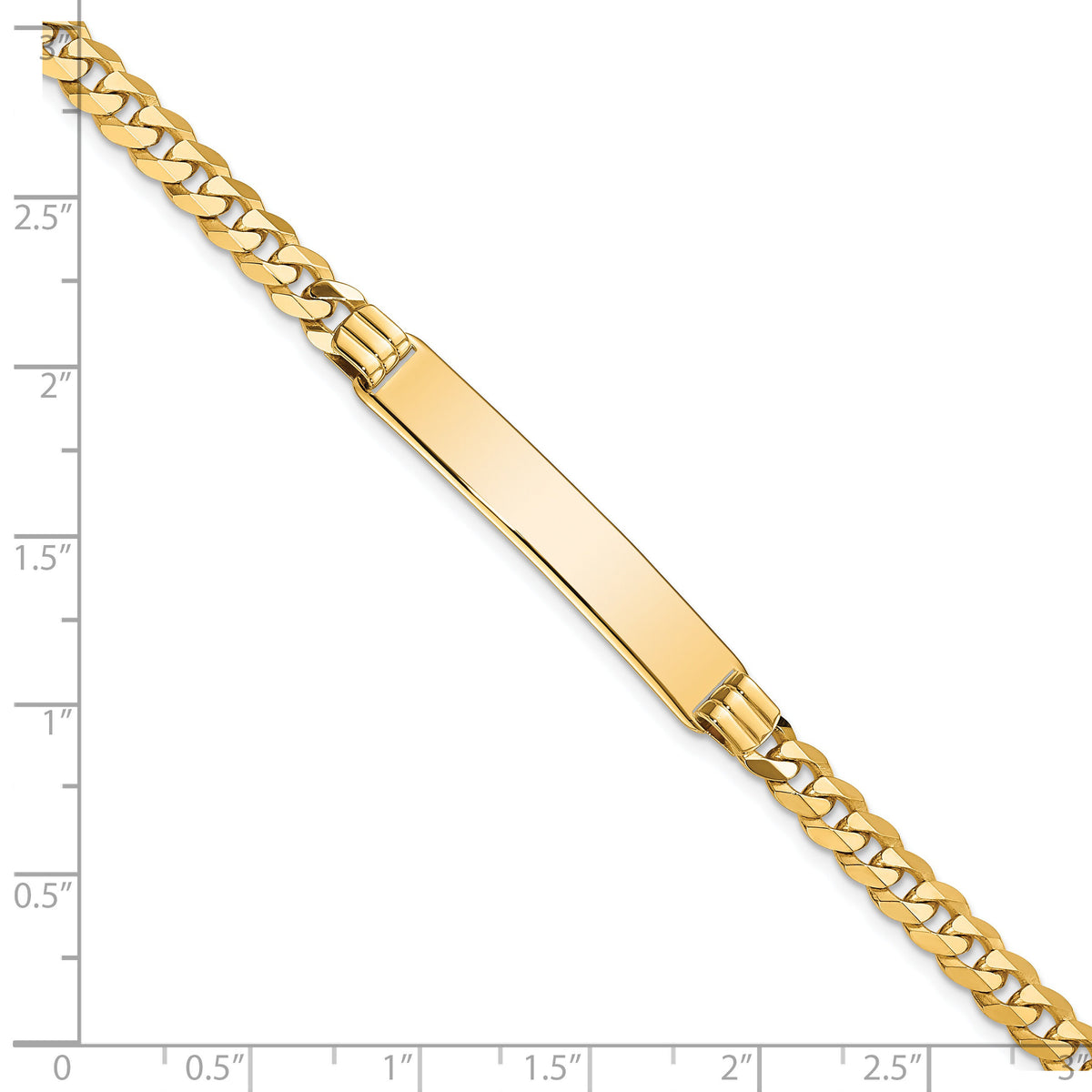 14K Curb Link ID Bracelet-LID63-8