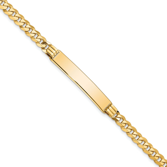 14K Curb Link ID Bracelet-LID63-8