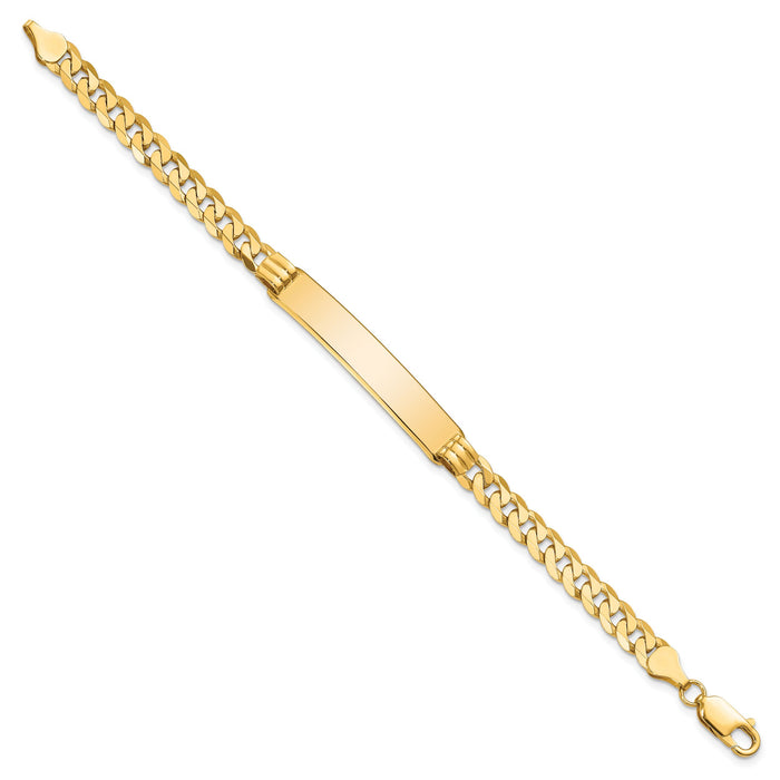 14K Curb Link ID Bracelet-LID64-7