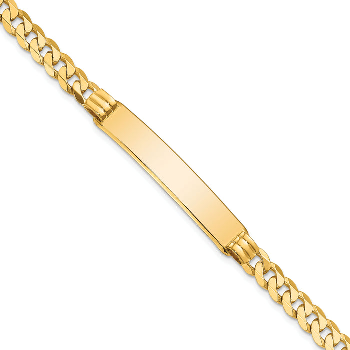 14K Curb Link ID Bracelet-LID64-7