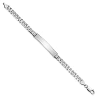14k WG Flat Curb Link ID Bracelet-LID64W-8