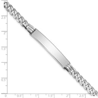 14k WG Flat Curb Link ID Bracelet-LID64W-8