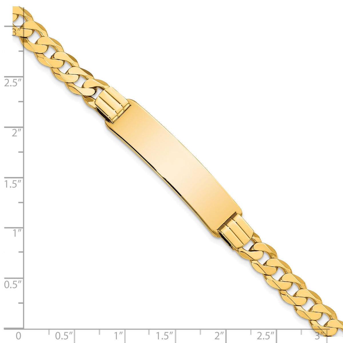 14K Curb Link ID Bracelet-LID65-7