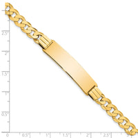 14K Curb Link ID Bracelet-LID65-7