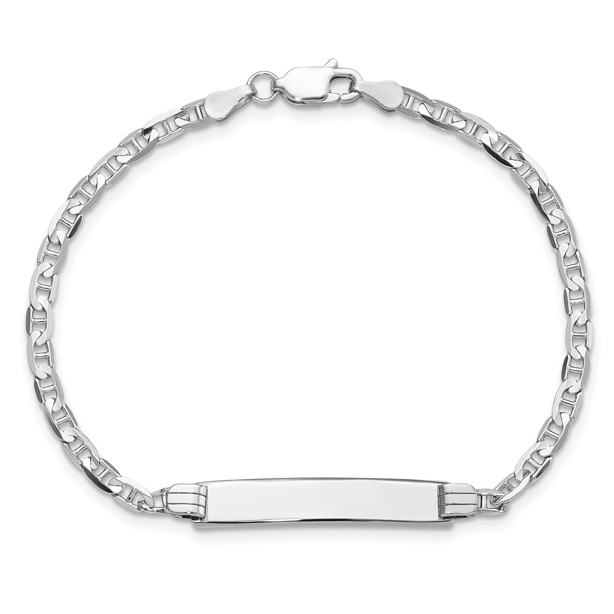 14K WG Anchor Link ID Bracelet-LID66W-7
