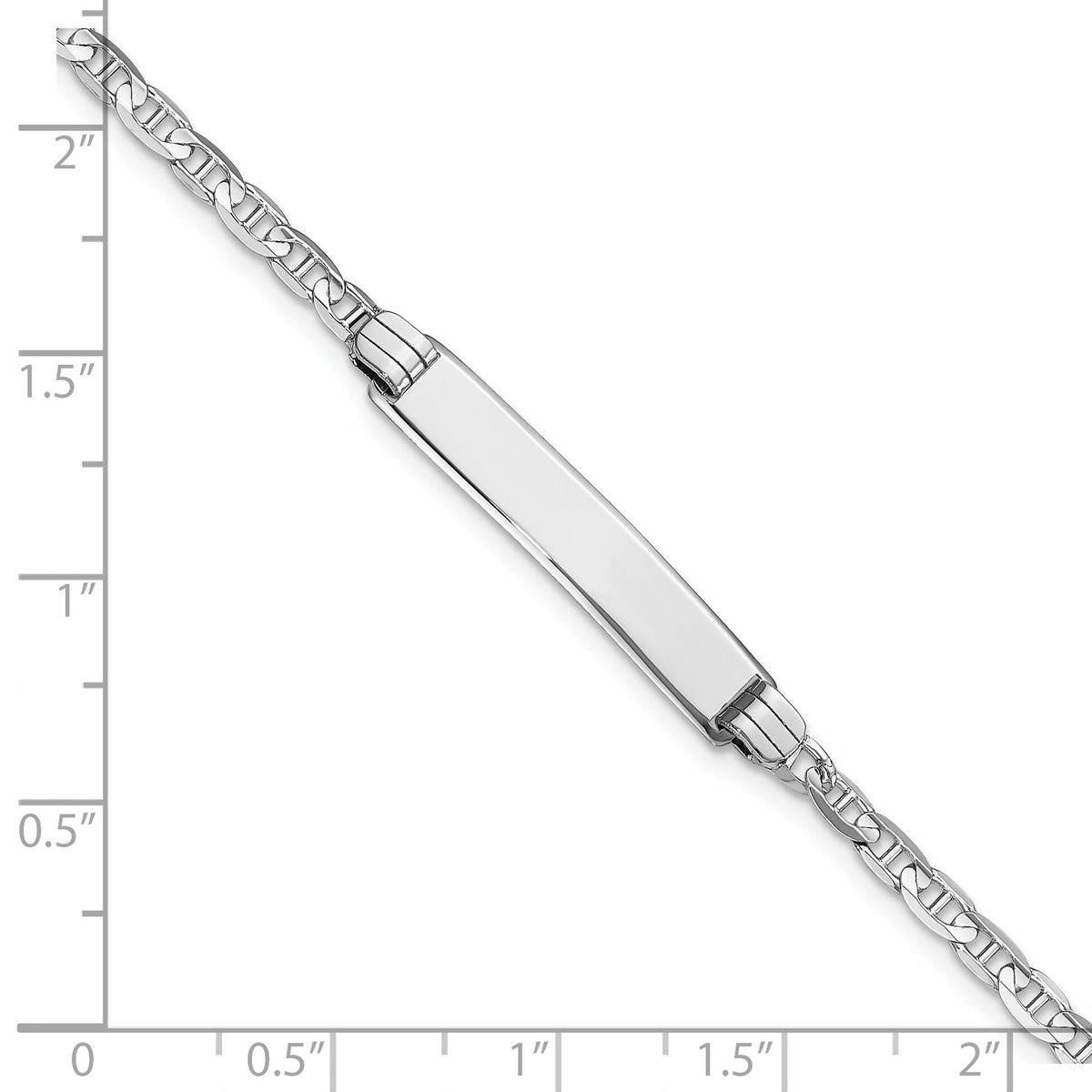 14K WG Anchor Link ID Bracelet-LID66W-8