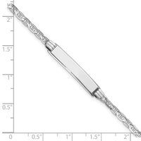 14K WG Anchor Link ID Bracelet-LID66W-8