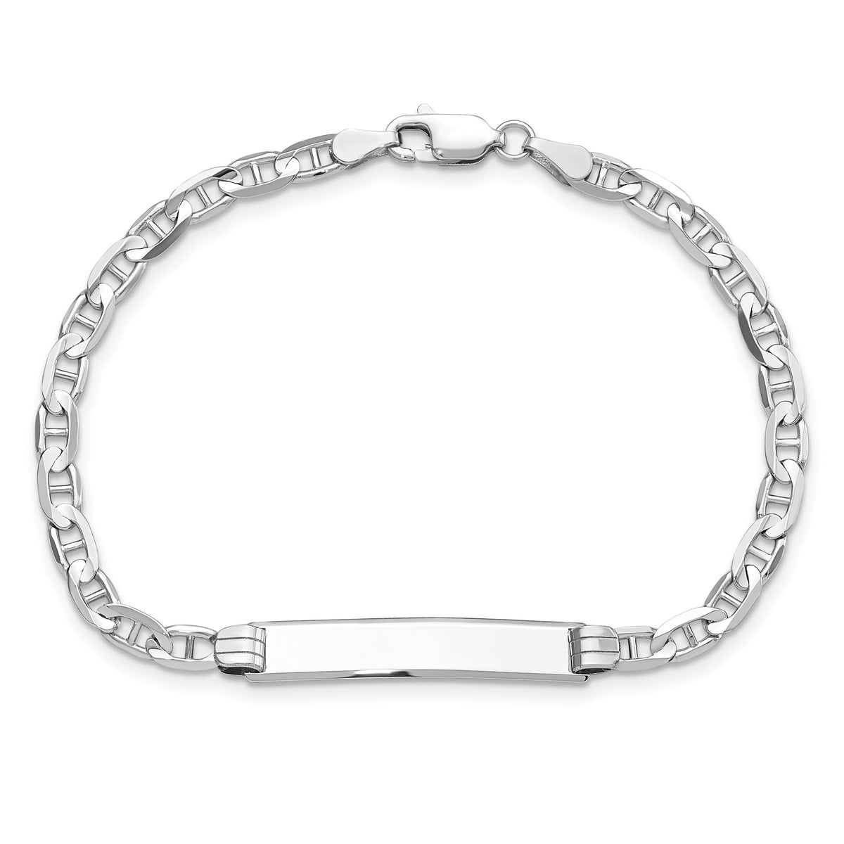 14K WG Anchor Link ID Bracelet-LID67W-7