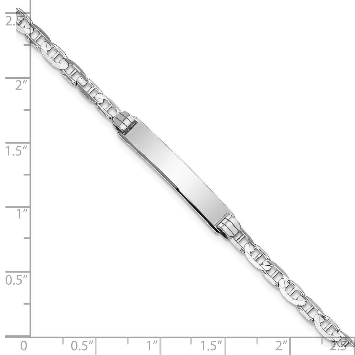 14K WG Anchor Link ID Bracelet-LID67W-8