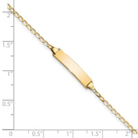14k Flat Curb Link ID Bracelet-LID69-7