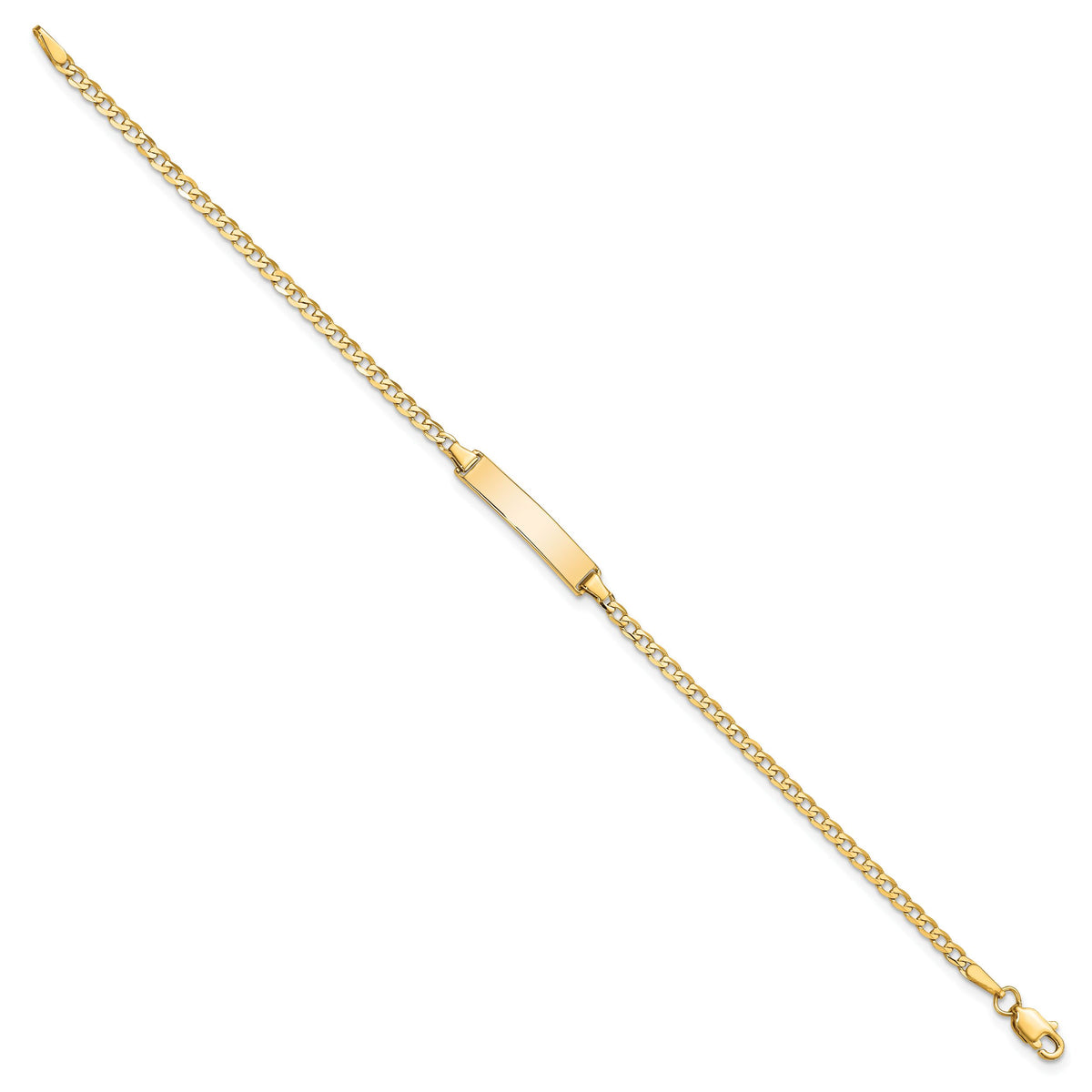 14k Flat Curb Link ID Bracelet-LID70-7