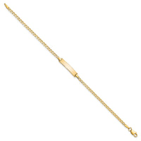 14k Flat Curb Link ID Bracelet-LID70-7