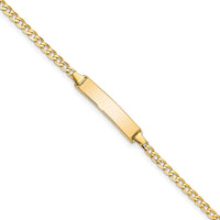 14k Flat Curb Link ID Bracelet-LID70-8