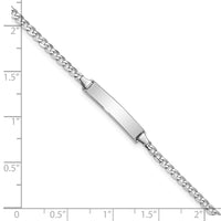 14k WG Flat Curb Link ID Bracelet-LID70W-7