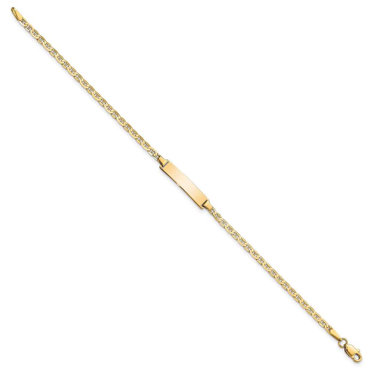 14k Flat Anchor Link ID Bracelet-LID71-8
