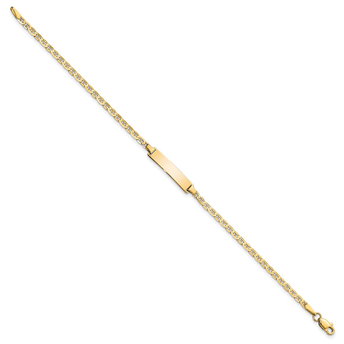 14k Flat Anchor Link ID Bracelet-LID71-8