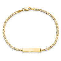 14k Flat Anchor Link ID Bracelet-LID71-7