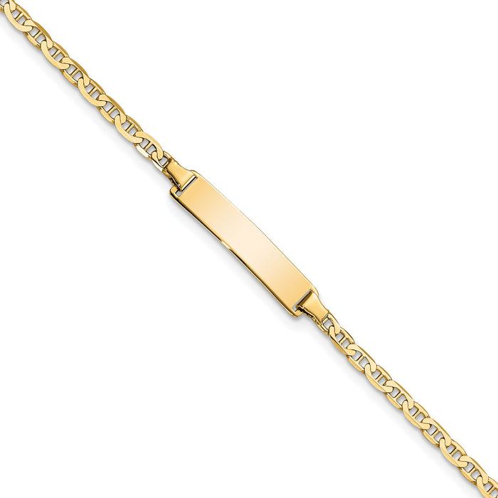 14k Flat Anchor Link ID Bracelet-LID71-8
