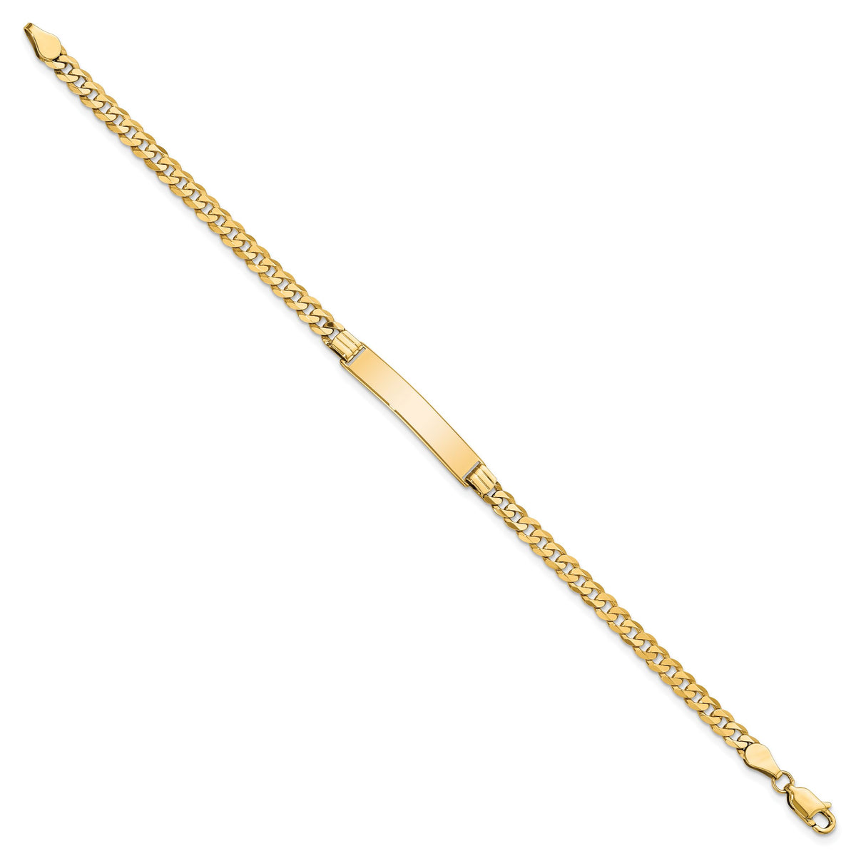 14k Flat Curb Link ID Bracelet-LID73-7