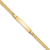 14k Flat Curb Link ID Bracelet-LID73-7