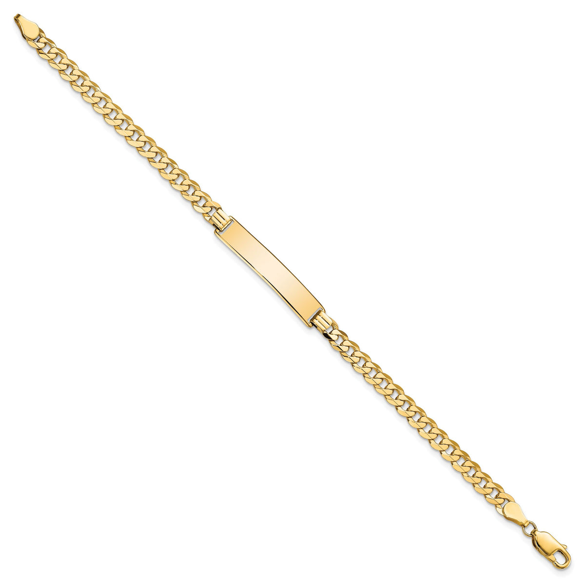 14k Flat Curb Link ID Bracelet-LID74-8