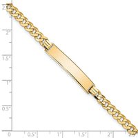 14k Flat Curb Link ID Bracelet-LID74-8