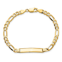 14k Flat Figaro Link ID Bracelet-LID76-8