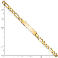 14k Flat Figaro Link ID Bracelet-LID76-7