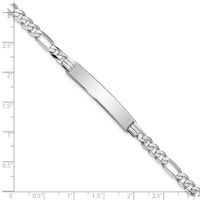 14k WG Figaro Link ID Bracelet-LID78W-8